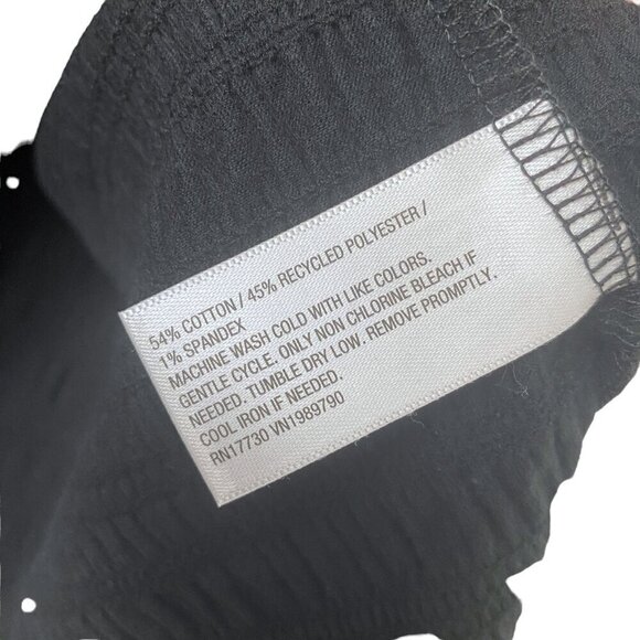 A NEW DAY Black Tee Plus Size 4X Smocked Cotton Blend Short Sleeve NWT - Picture 9 of 9